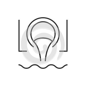 Waste water discharge line icon