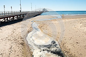 Waste water discharge into the sea
