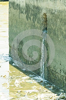 Waste water pipe or drainage polluting environment