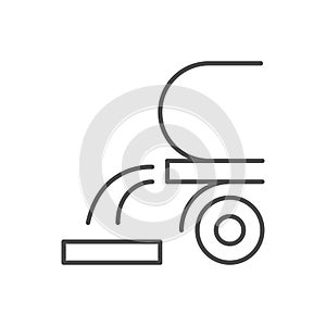 Waste water pumping line icon
