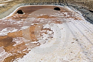 Waste water at salt farm