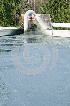 Waste water treatment with biological mud