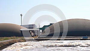 Waste water treatment plant. Environment industry concept.