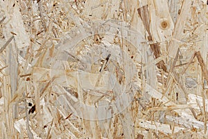 Waste Wood Recycling: Section of an Oriented Strand Board