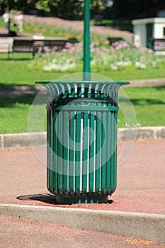 Wastebin in a park