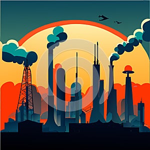 Wasteland Metropolis: Pollution\'s Toll