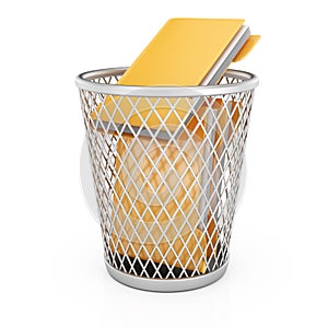 Wastepaper basket with folders