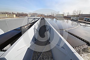 Wastewater treatment is carried out in aeration photo