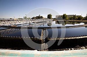 Wastewater treatment facility - Sewage Treatment. Also called municipal wastewater or sewage