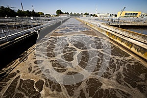 Wastewater treatment facility - Sewage Treatment. Also called municipal wastewater or sewage