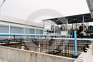 The Wastewater treatment plant in constructio.