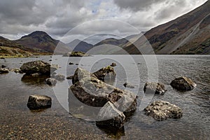 Wastwater with foreground stones