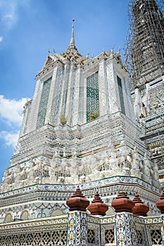 The Wat Arun Buddhist Temple in Bangkok, Thailand