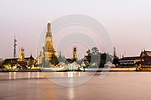 Wat Arun on Chao Praya river,Bangkok,Thailand