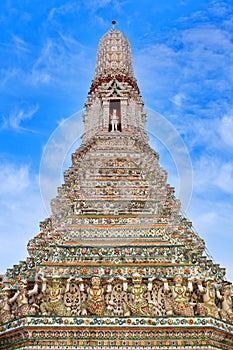 Wat Arun Ratchawararam Ratchawaramahawihan temple in Bangkok, Thailand