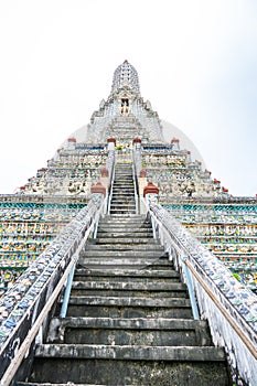 Wat Arun Ratchawararam Ratchawaramahawihan temple at Bangkok, Thailand. Buddhist temple, famous tourist destination