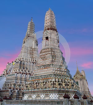 Wat Arun Ratchawararam Ratchawaramahawihan temple in Bangkok, Thailand photo
