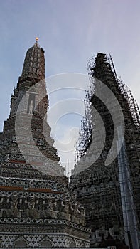 Wat Arun Ratchawararam Ratchawaramahawihan, Wat Arun, Temple of Dawn during Sunset in Bangkok, Thailand.