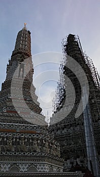 Wat Arun Ratchawararam Ratchawaramahawihan, Wat Arun, Temple of Dawn during Sunset in Bangkok, Thailand.
