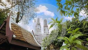 Wat Arun stupa or Wat Arun Ratchawararam Ratchawaramahawihan or The Temple of Dawn is the beautiful Landmark of Bangkok, Thailand