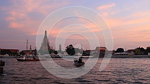 Wat Arun, twilight evening