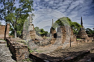 Wat in Ayutthaya Thailand asia