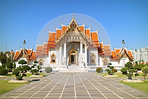 Wat Benchamabophit Dusitvanaram Temple, One of the Iconic Buddhist Temples in Bangkok, Thailand