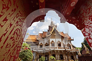 Wat Buppharam temple is beautiful temple in Chiangmai , Thailan
