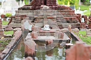 Wat Chai Watthanaram model, Mini Siam in Pattaya, Thailand