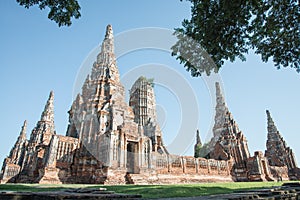 Wat Chai Watthanaram temple in ayutthaya Thailand