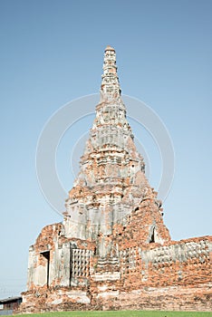 Wat Chai Watthanaram temple in ayutthaya Thailand