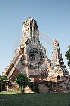 Wat Chai Watthanaram temple in ayutthaya Thailand