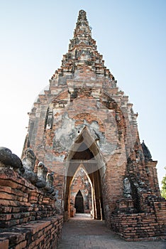 Wat Chai Watthanaram temple in ayutthaya Thailand