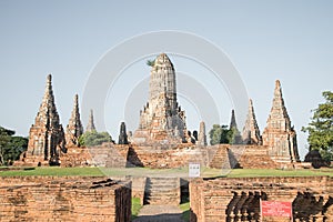 Wat Chai Watthanaram temple in ayutthaya Thailand