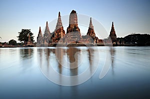 Wat chaiwattanaram the flooded