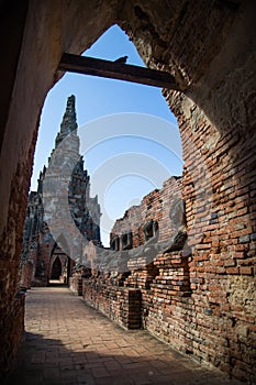 Wat Chaiwatthanaram, The Buddhist temple in the city of Ayutthaya Historical Park, Thailand.