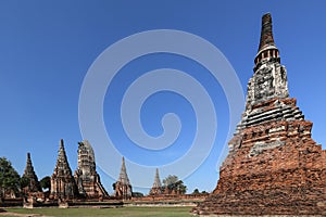 Wat Chaiwatthanaram is a Buddhist temple in the city of Ayutthaya Historical Park,Thailand,travel concept