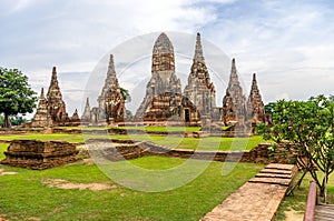 Wat Chaiwatthanaram in the city of Ayutthaya, Thailand. It is on