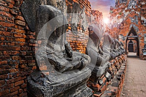 Wat Chaiwatthanaram temple in Ayuthaya Historical Park, Thailand photo