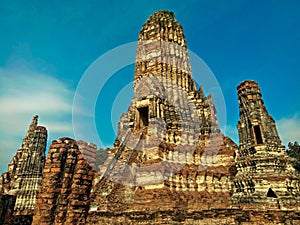 Wat Chaiwatthanaram temple in Ayuthaya Historical Park, a UNESCO world heritage site in Thailand