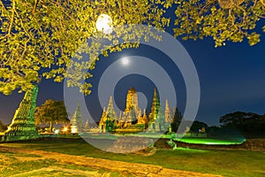 Wat Chaiwatthanaram Temple in Phra Nakhon Si Ayutthaya Historical Park, a World Heritage Site and an important tourist destination