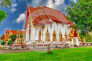 Wat Chalong Buddhist temples in Phuket Thailand.