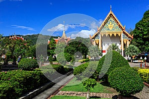 Wat Chalong temple at sunny day Phuket Thailand