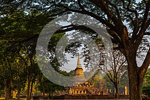 Wat Chang Lom at Si satchanalai historical park,Sukhothai Province,Thailand