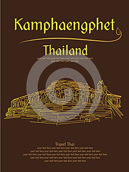 Wat Chang Rob ,Khamphangphet north of Thailand