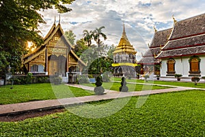 Wat Chiang Man at sunset, Thailand