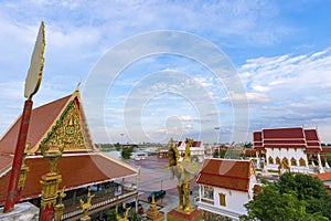 Wat Chinnawararam Worawihan is a beautiful temple in Pathum Thani Province