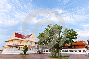 Wat Chinnawararam Worawihan is a beautiful temple in Pathum Thani Province