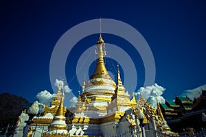 Wat Chong Klang,a Burmese-style temple in Mae Hong Son,northern Thailand.