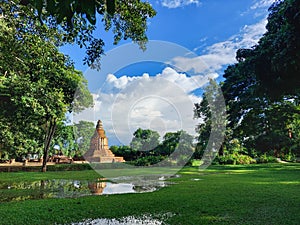 Wat I Khang, an ancient site in Wiang Kum Kam, The ruins of the ancient capital of the